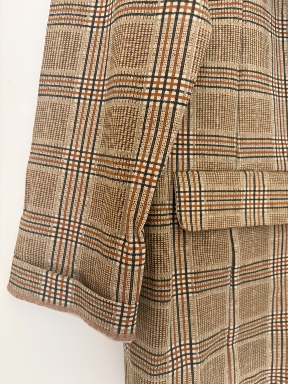 Liverpool Jeans Brown Plaid Stretchy Boyfriend Blazer XL NEW NWT - Picture 3 of 7